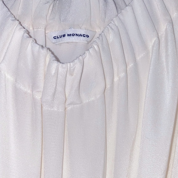 Club Monaco silk off the shoulder tie blouse - Picture 4 of 4